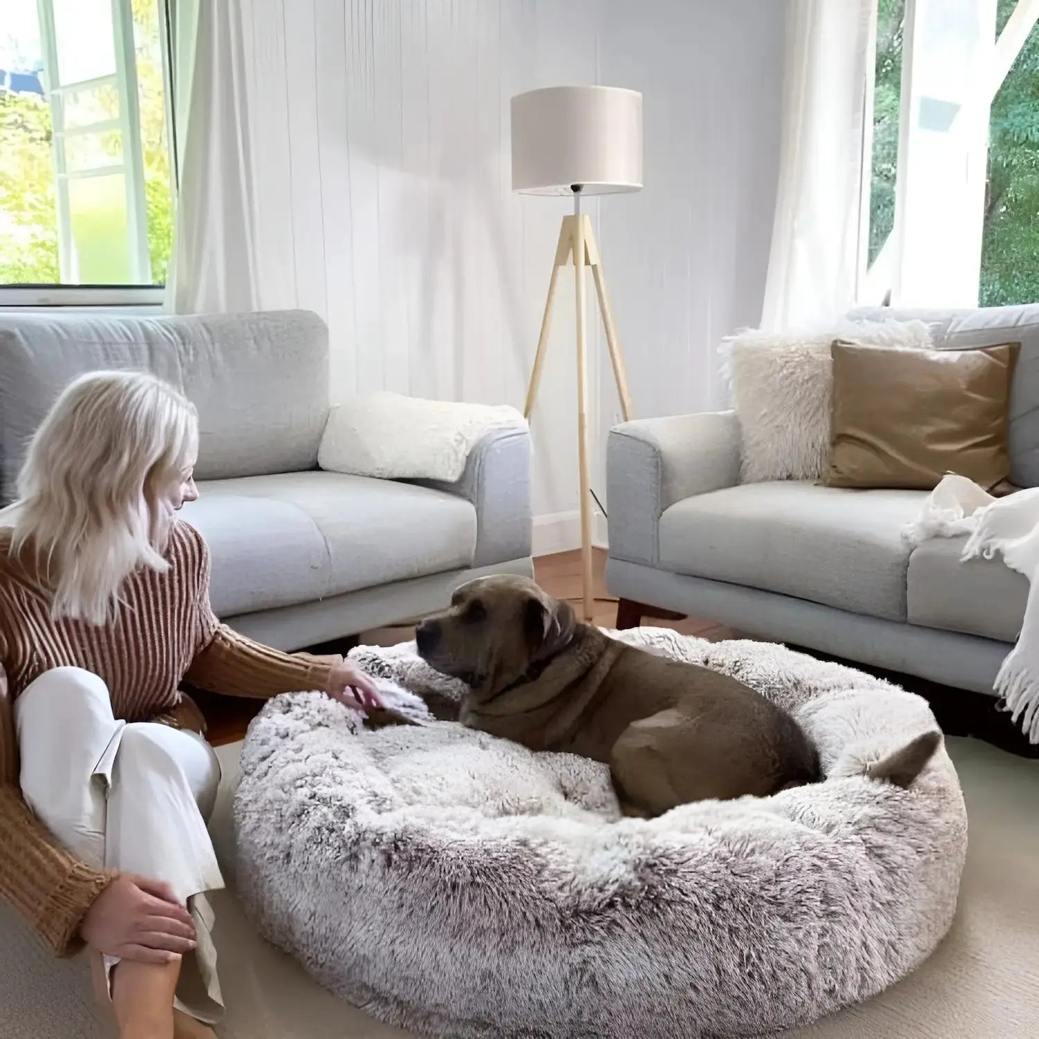 Cozy Donut Dog Bed