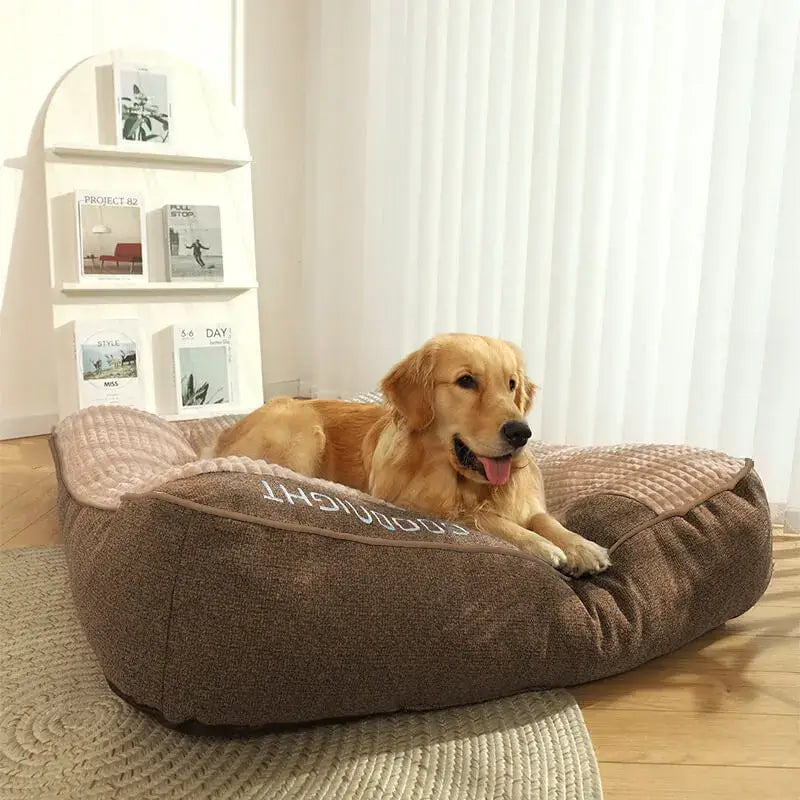 Large Scratch-Resistant Orthopedic Dog Cushion Bed